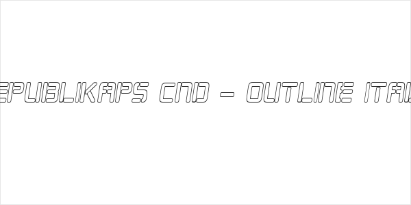 Republikaps Cnd - Outline Italic Logo
