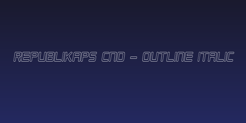 Republikaps Cnd - Outline Italic Social Header