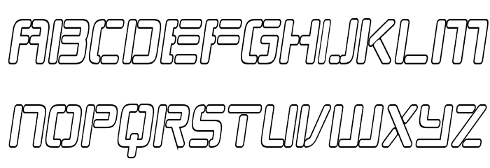 Republikaps Cnd - Outline Italic Font LOWERCASE