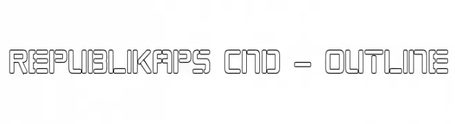 Republikaps Cnd - Outline  नि: शुल्क फ़ॉन्ट्स डाउनलोड