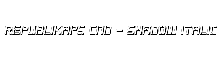 Republikaps Cnd - Shadow Italic Font