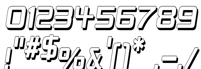 Republikaps Cnd - Shadow Italic Font OTHER CHARS