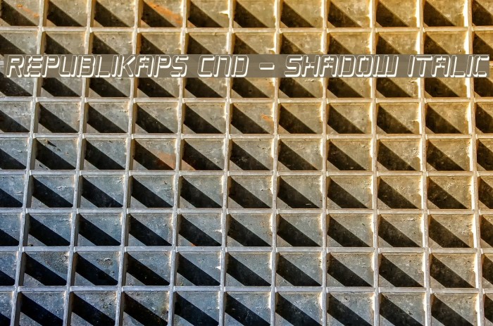 Republikaps Cnd - Shadow Italic Font examples