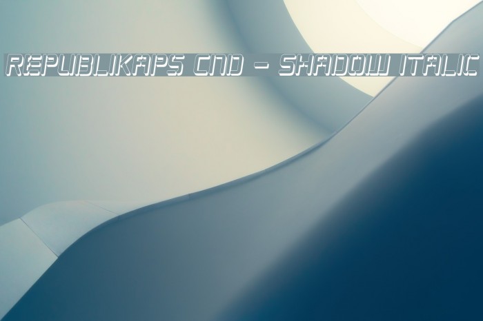 Republikaps Cnd - Shadow Italic Font examples