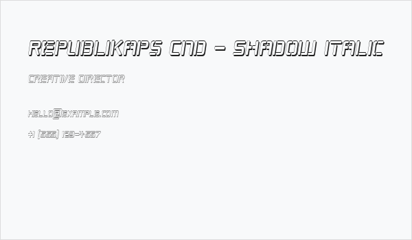 Republikaps Cnd - Shadow Italic Business Card