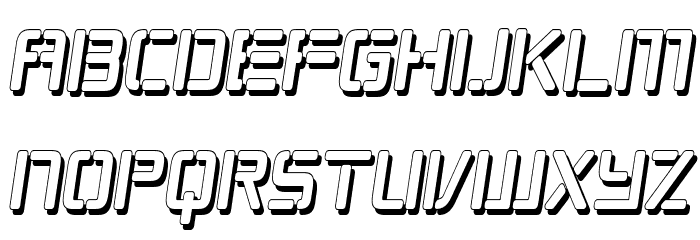 Republikaps Cnd - Shadow Italic Font LOWERCASE