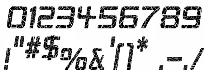 Republikaps Cnd - Shatter Italic Font OTHER CHARS