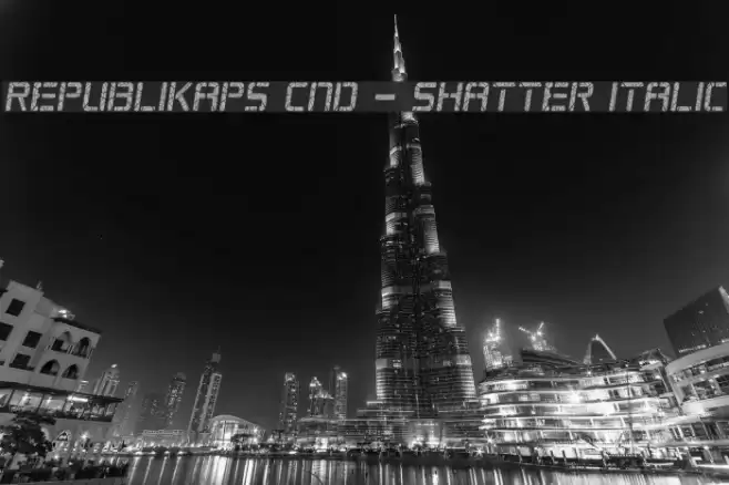 Republikaps Cnd - Shatter Italic Font examples