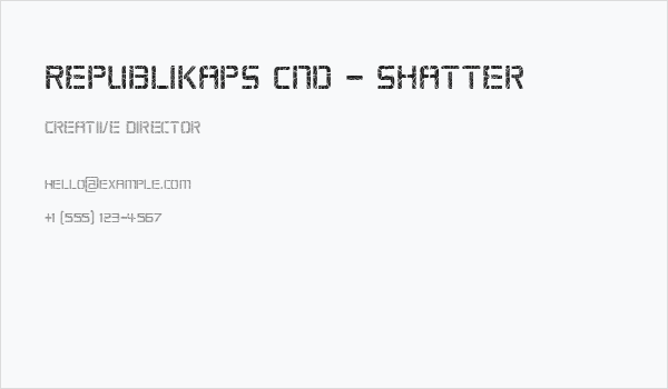 Republikaps Cnd - Shatter Business Card