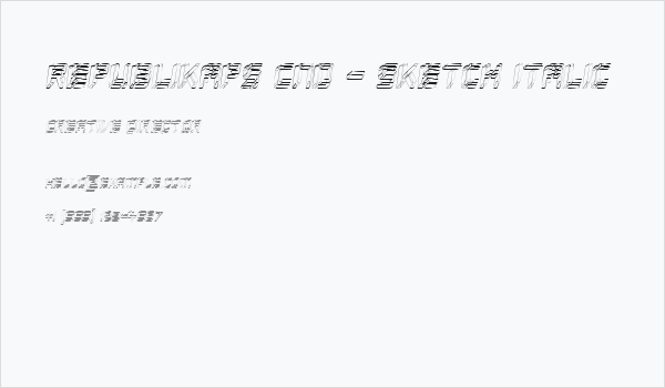 Republikaps Cnd - Sketch Italic Business Card