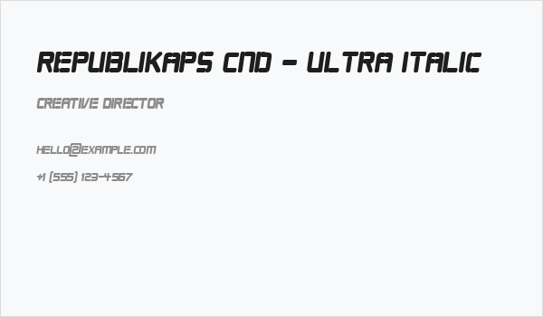 Republikaps Cnd - Ultra Italic Business Card
