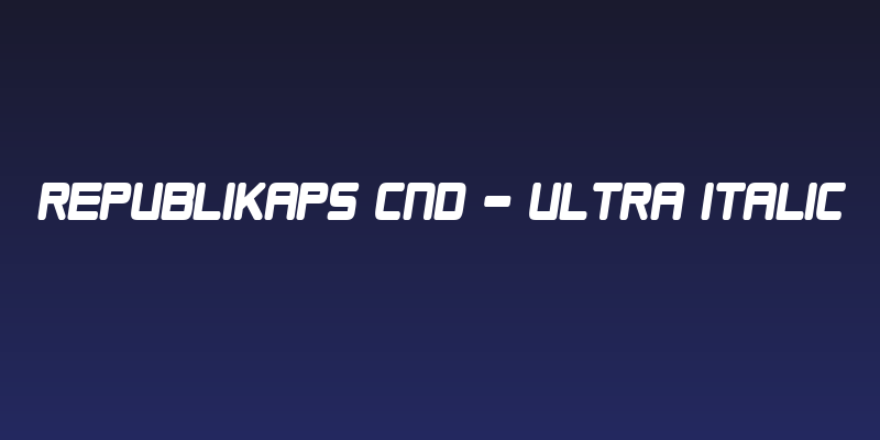 Republikaps Cnd - Ultra Italic Social Header