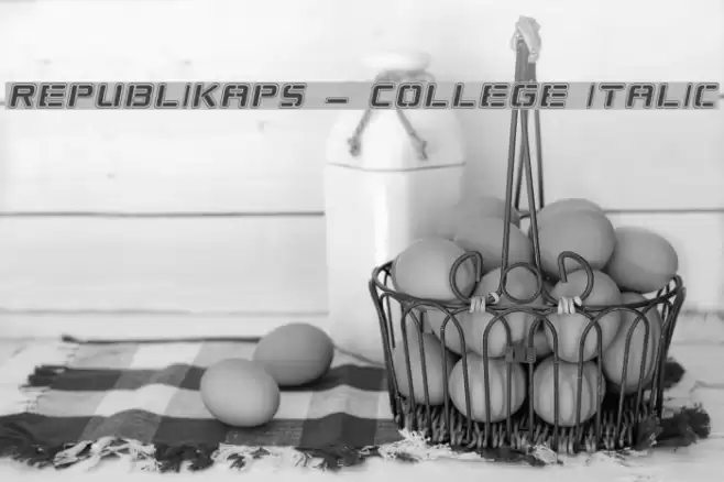 Republikaps - College Italic Font examples
