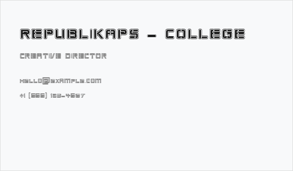 Republikaps - College Business Card