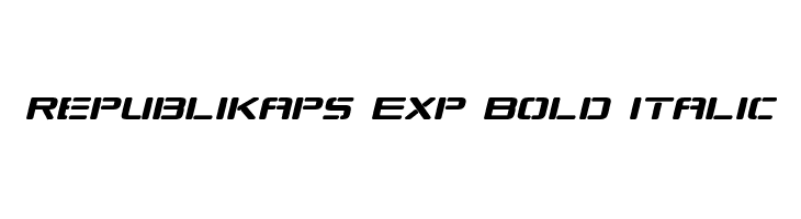 Republikaps Exp Bold Italic Font