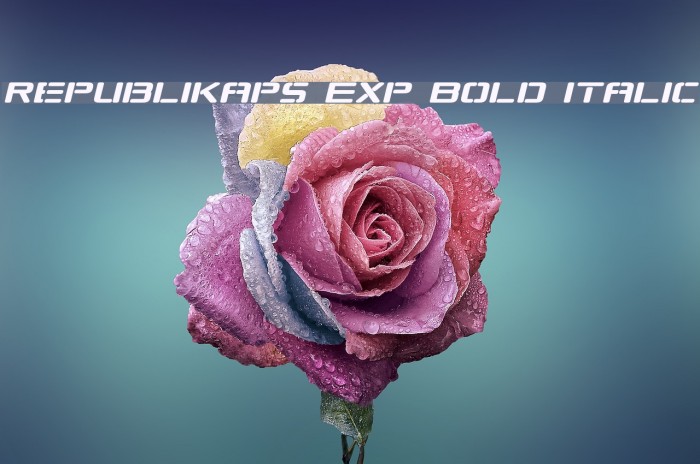 Republikaps Exp Bold Italic Font examples