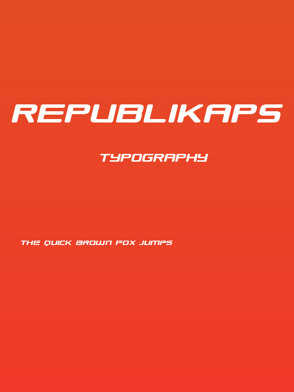 Republikaps Exp Bold Italic Poster