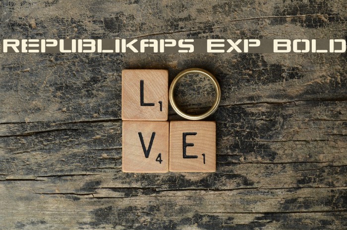 Republikaps Exp Bold Font examples