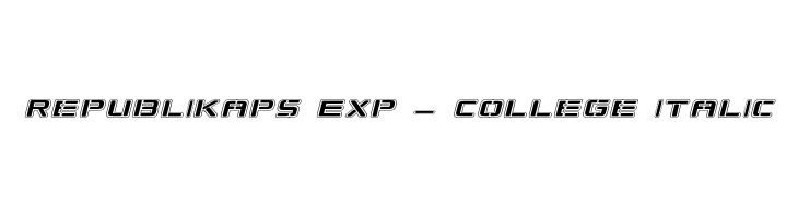 Republikaps Exp - College Italic Font