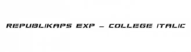 Republikaps Exp - College Italic  Fuentes Gratis Descargar