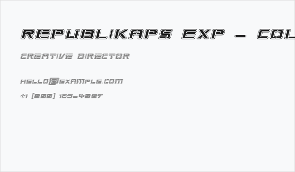 Republikaps Exp - College Italic Business Card