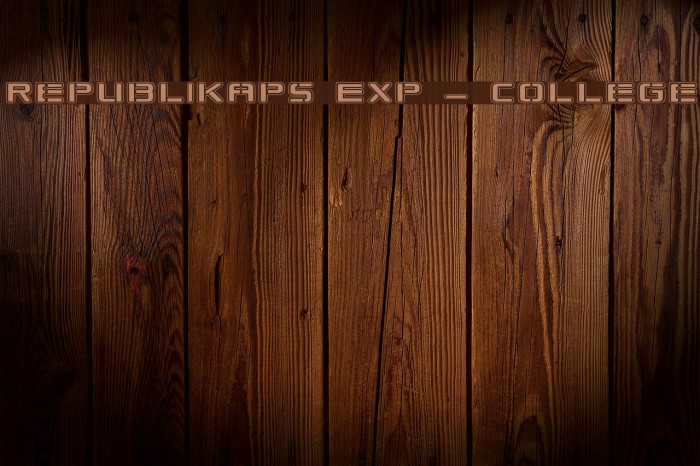 Republikaps Exp - College Font examples