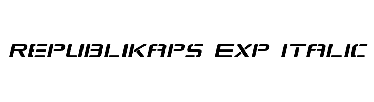 Republikaps Exp Italic Font