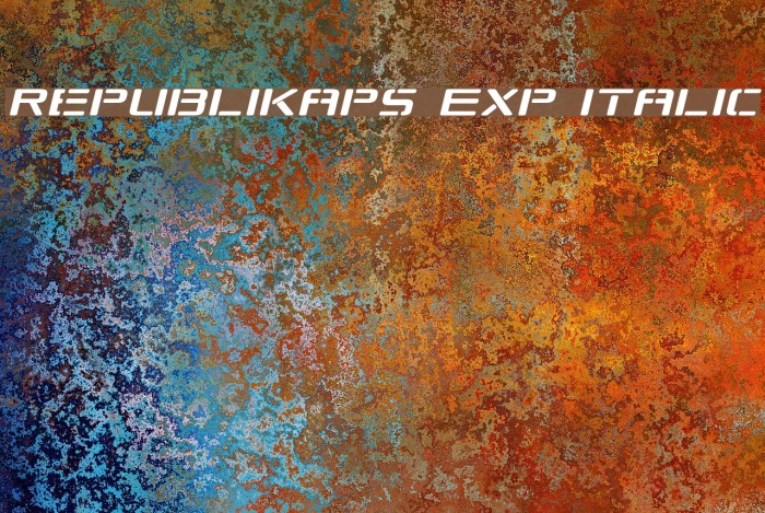 Republikaps Exp Italic Font examples