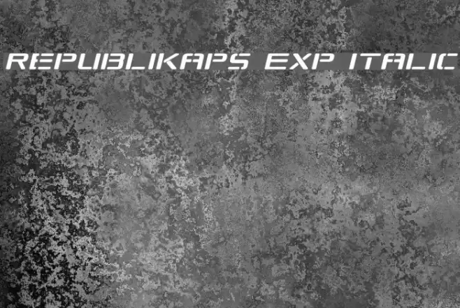 Republikaps Exp Italic Шрифта examples