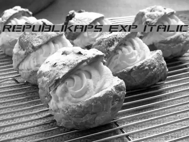Republikaps Exp Italic Шрифта examples