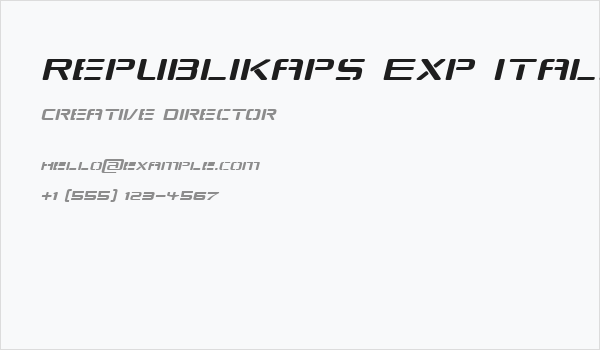 Republikaps Exp Italic Business Card