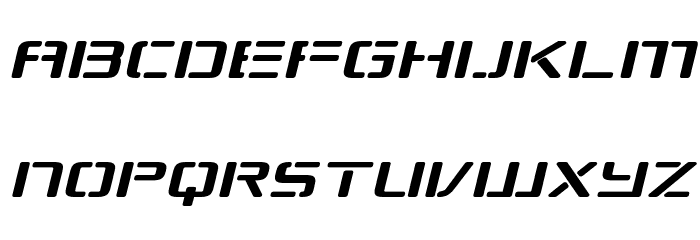 Republikaps Exp Italic Font LOWERCASE