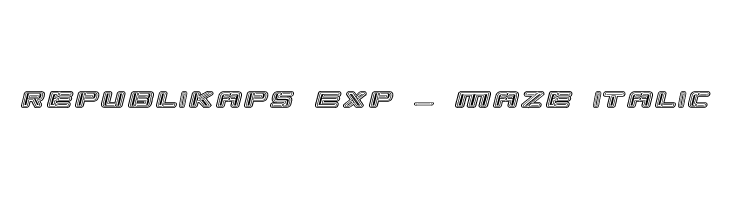Republikaps Exp - Maze Italic Font