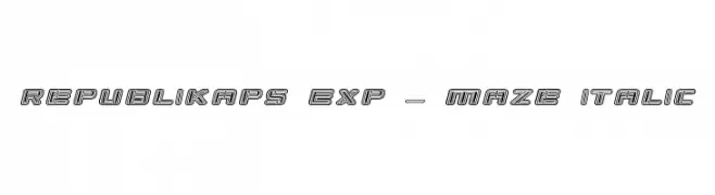 Republikaps Exp - Maze Italic  les polices de caractères gratuit tlcharger
