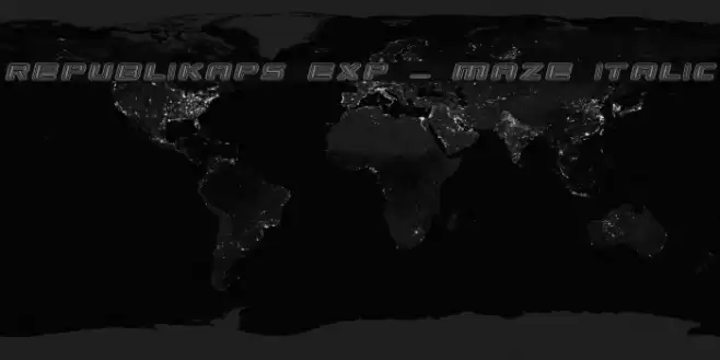 Republikaps Exp - Maze Italic Font examples