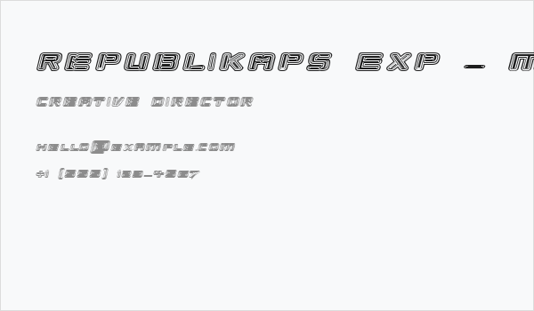 Republikaps Exp - Maze Italic Business Card