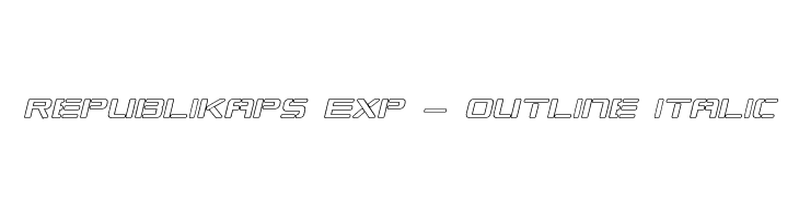 Republikaps Exp - Outline Italic  フリーフォントのダウンロード