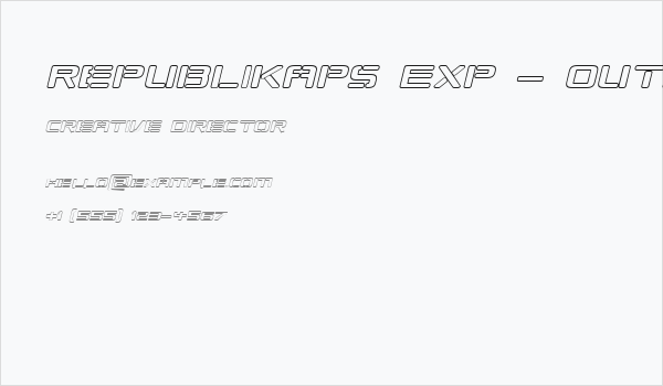 Republikaps Exp - Outline Italic Business Card