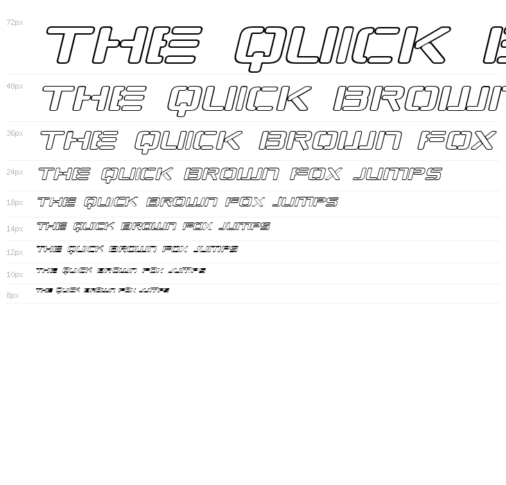 Republikaps Exp - Outline Italic Waterfall