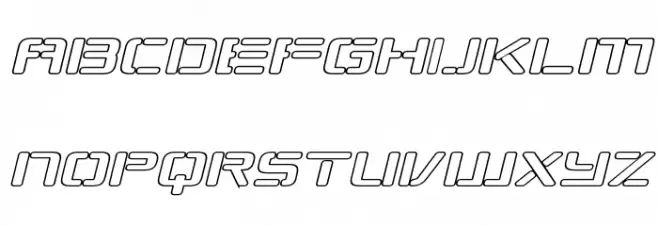 Republikaps Exp - Outline Italic Fuentes MINÚSCULAS