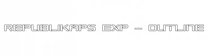 Republikaps Exp - Outline  Frei Schriftart Herunterladen
