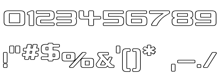 Republikaps Exp - Outline Font OTHER CHARS