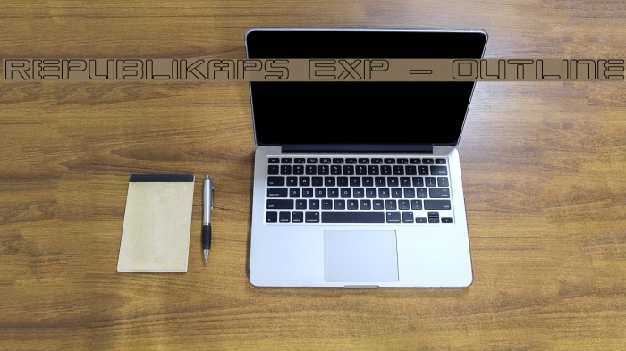 Republikaps Exp - Outline Font examples