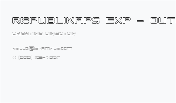 Republikaps Exp - Outline Business Card