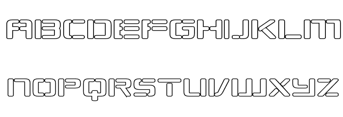 Republikaps Exp - Outline Font LOWERCASE