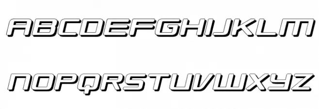 Republikaps Exp - Shadow Italic Шрифта ВЕРХНИЙ