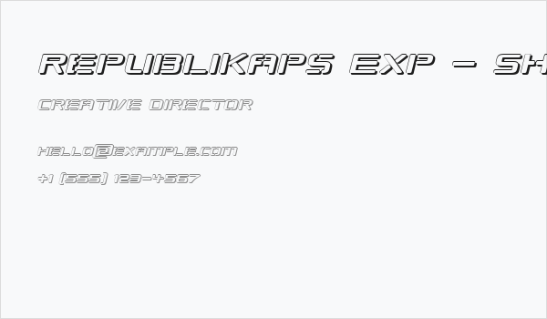Republikaps Exp - Shadow Italic Business Card