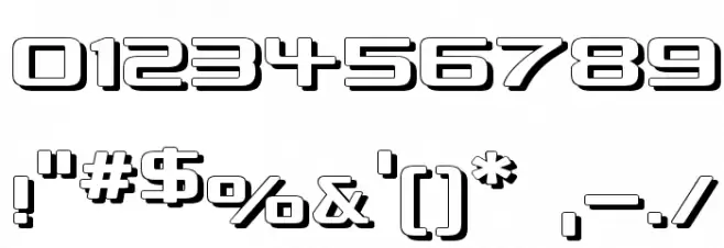 Republikaps Exp - Shadow Font OTHER CHARS