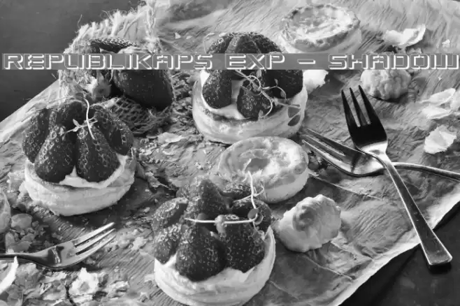 Republikaps Exp - Shadow Font examples