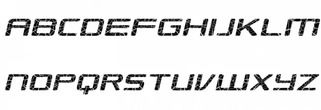 Republikaps Exp - Shatter Italic फ़ॉन्ट अपरकेस